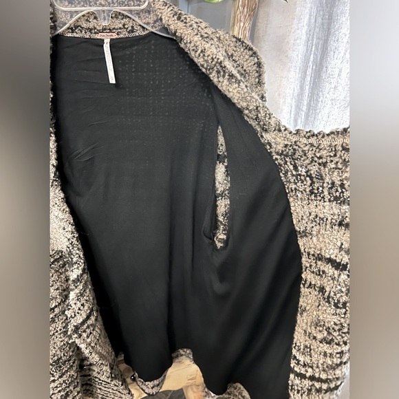 Free People Womens Large Fuzzy Wool Blend Knit Cardigan Sweater - Picture 8 of 9